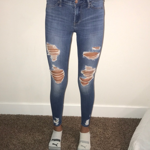 Ripped blue skinny jeans - Picture 3 of 3